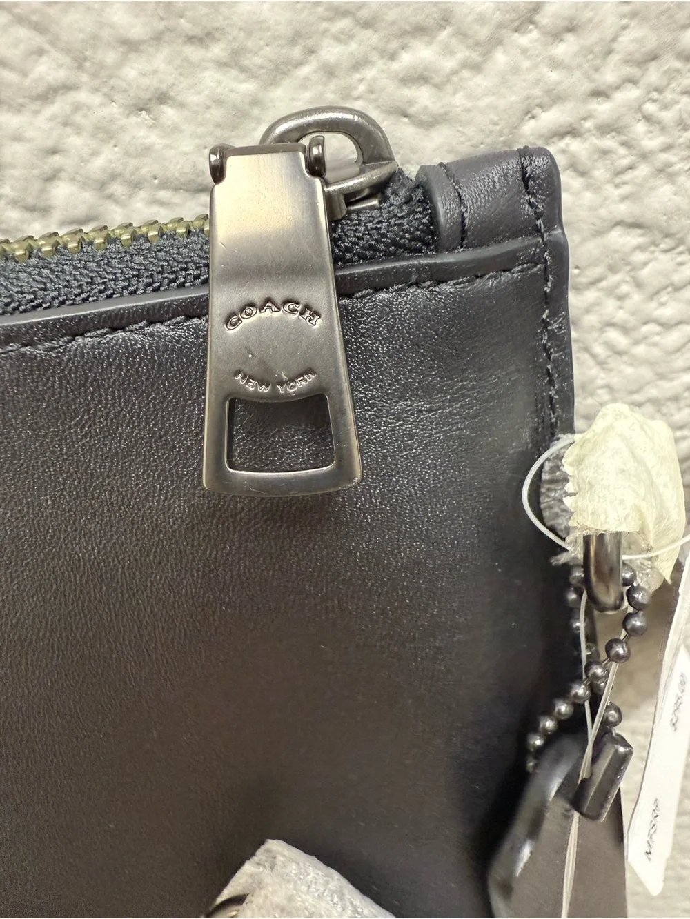 Coach Black Wristlet Pouch with Multicolor LOVE Print